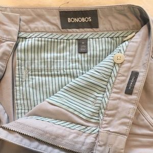 Bonobos Washed Chinos 32W 7” Inseam Gray